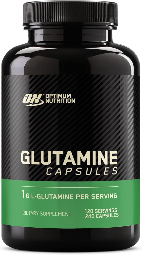 Optimum Nutrition L-Glutamine Muscle Recovery Capsules, 1000mg, 240 Cuenta (Package May Vary)