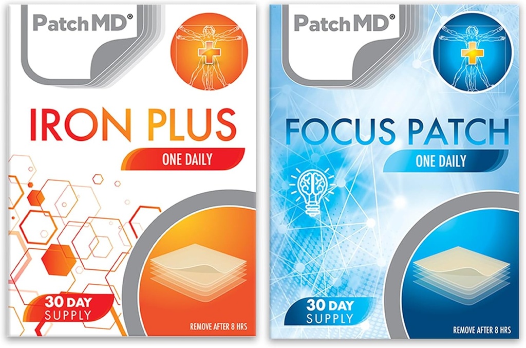 Iron Plus " Focus Topical Patch Bundle - 30 días de suministro