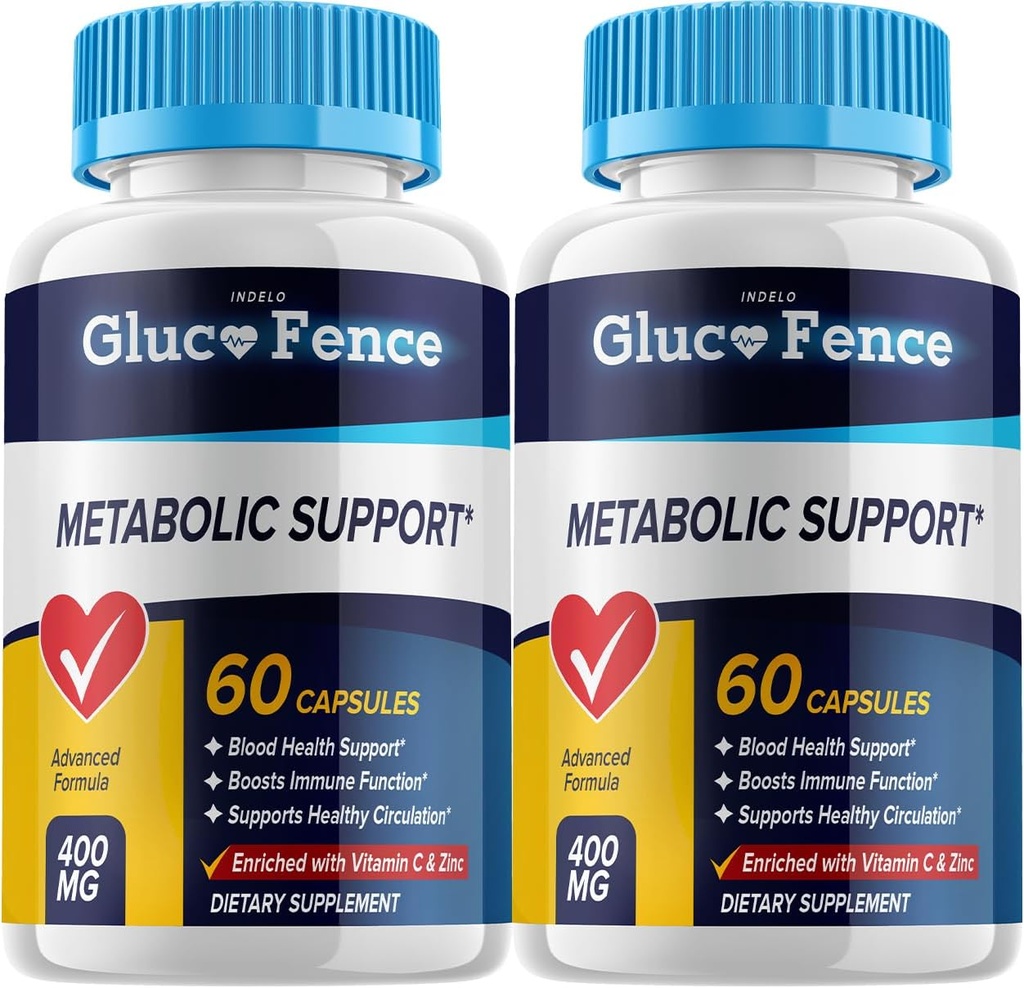 Gluco Fence Metabólica Support - Glucofence Support Suplemento Pills, Gluco Fence Advanced Formula Capsules Reviews Fence (2 Pack - 120 cápsulas)