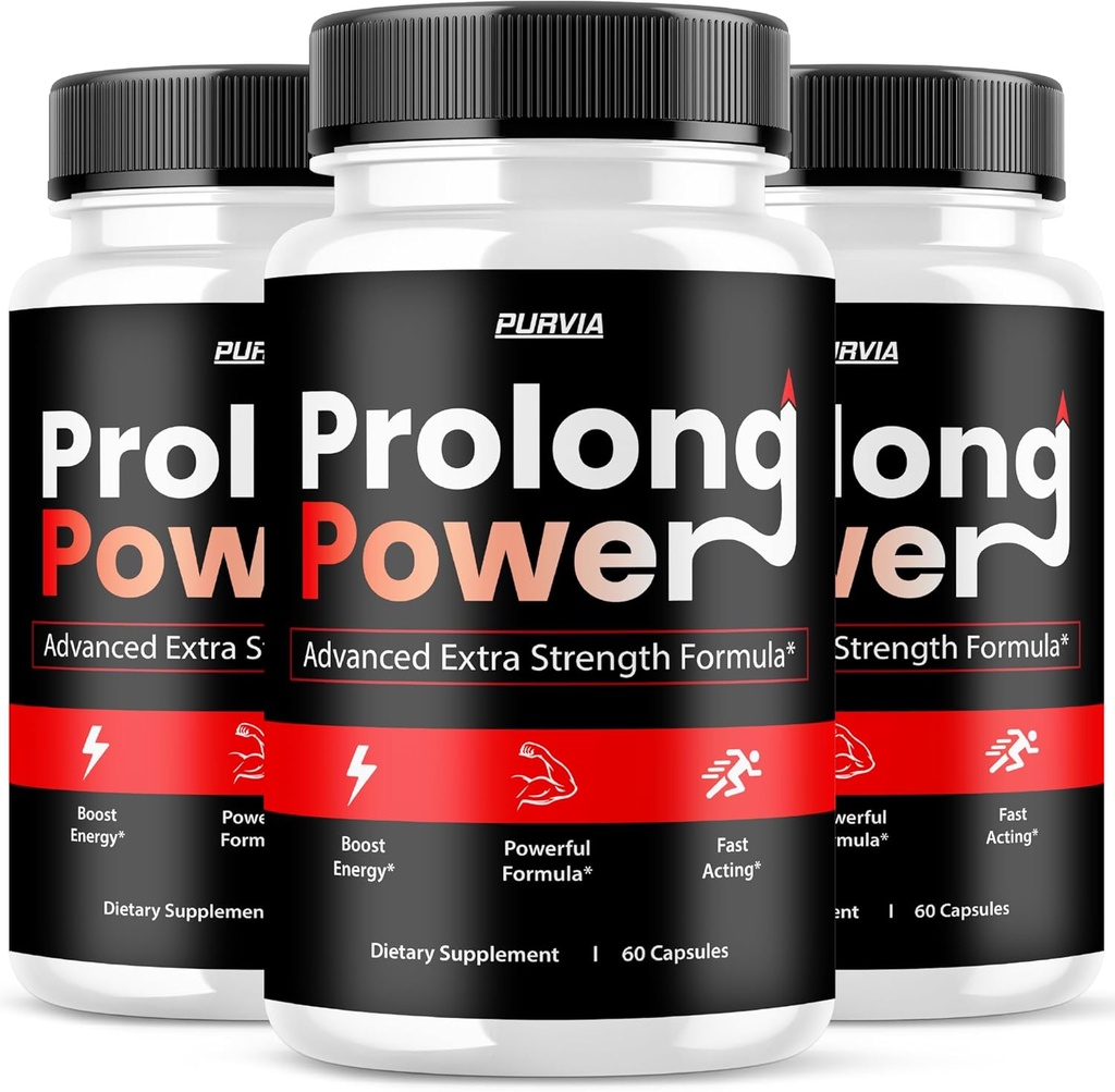 (3 Pack) Prolong Power Pills - Fórmula Oficial - Prolong Power Capsules Advanced Strength Formula Wellness Prolong Powder Pills Suplemento, Maximum Wellness ProlongPower (180 cápsulas)
