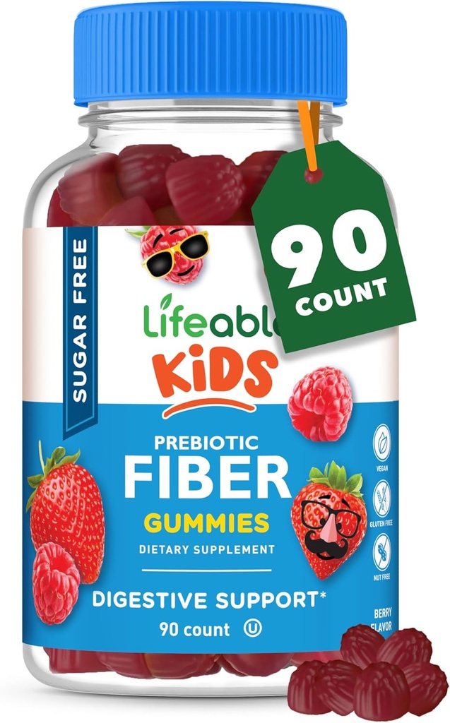 Niños prebióticos gratis para bebés Fiber Gummies TEN 4g Fiber for Kids TEN Great Tasting Vegetarian Fiber Supplements for Kids ← for Digestive Health ← Fiber Gummies for Kids TEN 90 Probiotics Gummies