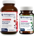 Metagenics Magnesium Glycinate (120 Tablets) &amp; UltraFlora Complete Women's Probiotic (30 Capsules) - Magnesio Absorbable para soporte del sistema nervioso - Ayudas Digestive Health