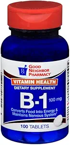 Good Neighbor Pharmacy Vitamina B-1 100mg Tablets, 100 Cuenta