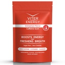 Viter Energy Caffeinated Gum 60mg Caffeine, B Vitamins, Guarana, Sugar Free. (Cinnamon, 8oz, Bulk Bag)