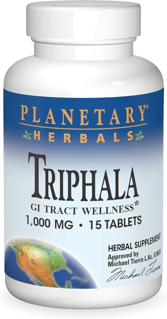 Triphala Limpiador Interno 1000mg Herbals Planetarios 15 Tabs