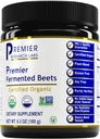 Premier Research Labs Premier Fermented Beets - Beet Root Powder Fermented, Organic Fermented Beets for Men &amp; Women, Beetroot, Nitrates, Blood Pressure Support, USDA Organic - 6.3 Oz Jar