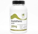 Ácido pantoténico 250mg ~ 200 cápsulas - No aditivos ~ Suplementos de la naturaleza