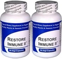 Restaurar Immune II (2-Pack contiene un total de 180 cápsulas) CONTAINS NO "Beef Bovine Gelatin Capsules" o Filleres comunes como Silicon Dioxide o Magnesium Stearate*- Usamos las cápsulas vegetarianas de Kosher