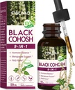 Black Cohosh Drops, Herbal Extract Blend for Hormone Balance, Menopause Support " PMS Relief. 2oz-(Apple Flavor)