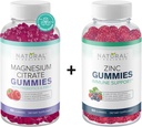 Magnesio libre de azúcar Gummies " Extra Strength Zinc Gummies, Vegan, Gluten Gratis, Calmness, Relax, Muscle Health, Immune Support, Skin Health, Non-GMO, 60 vitaminas Gummy