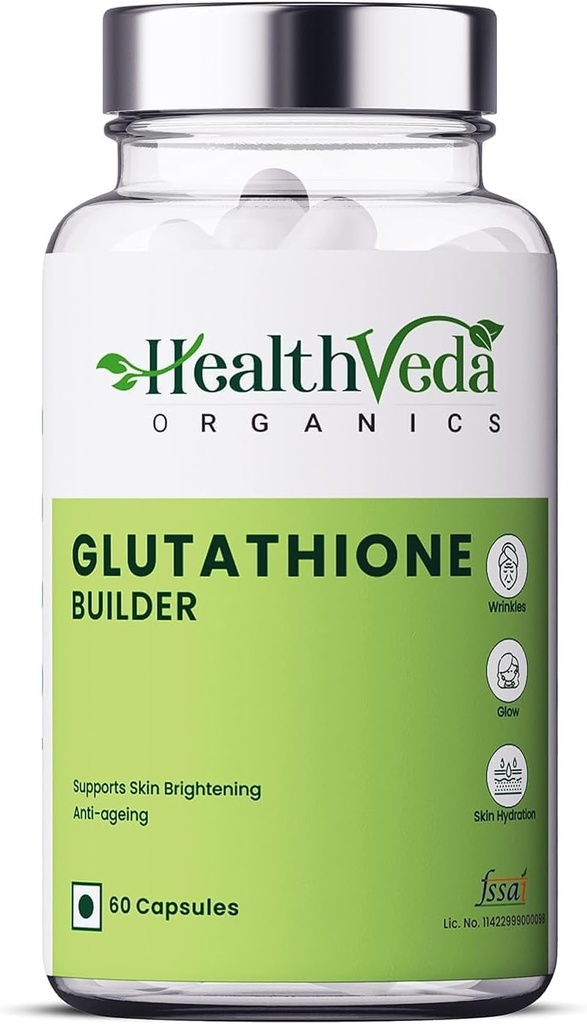 Senta Plant Based Glutathione Builder | 60 Veg Capsules| Antioxidant Support for Anti-Ageing, Youthful & Brightening Skin| for Both Men & Women