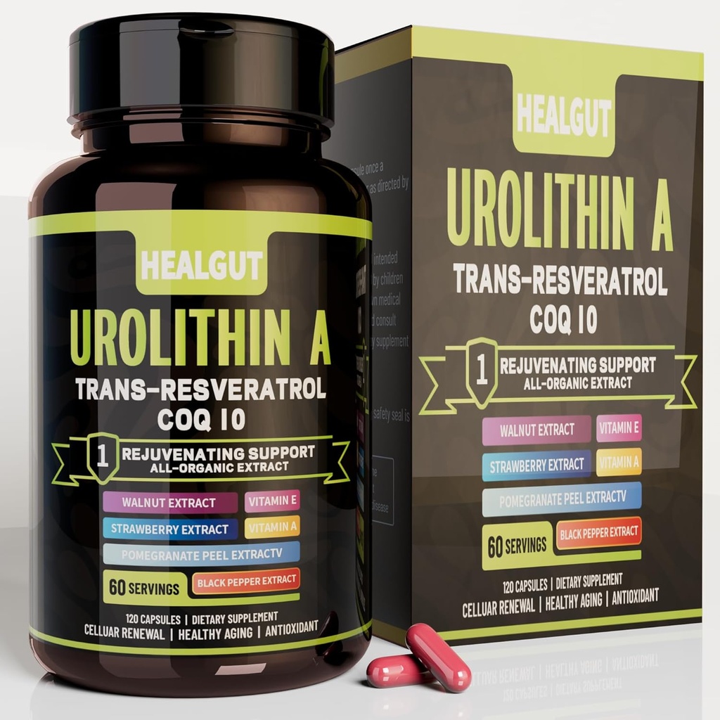 Urolithin A Supplement for Urban Working Women: Anti-Aging Capsules with Trans-Resveratrol and CoQ10 - USA Lab Verified Support Healthy Aging and Cellular Renewal(9in1)