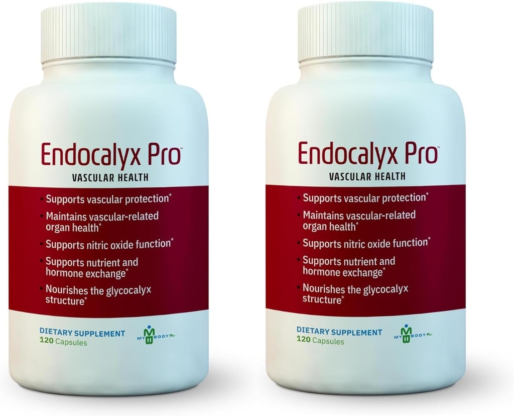 Endocalyx Pro Supplement – Endothelial Glycocalyx Support 120 Capsules - Vascular & Microcirculation Health – Clinically-Studied – Patented – Supports Nitric Oxide Functions