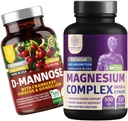 Número 1 Nutrición N1N Premium Magnesium Complex [500mg] Alta Absorción y D-Mannose [1350mg con Cranberry & Hibiscus], No GMO y sin gluten, 2 Pack Bundle