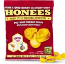 Honees Honey Filled Drops, Honey Cough Drops with Real Honey-Natural Sore Throat Relief-Nothing Artificial-Throat Coat Lozenges, Natural Cough Suppressant, Non-GMO, Gluten Free (1 Pack – 20 gotas)