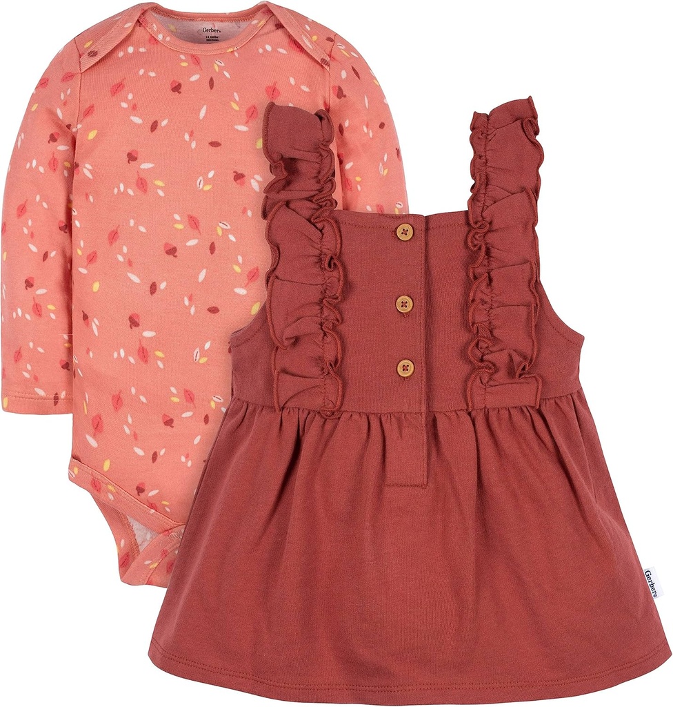 Gerber baby-girls Toddler 2 Piece conjunto de vestido