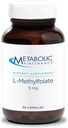 Mantenimiento metabólico L-Methylfolate 5 mg - L Methyl Folate, Methylfolate Suplemento para Hombres Mujer, Methylated Vitamin B9 (5-MTHF) para la salud cerebral, el foco y la calma - 90 cápsulas (Pack of 1)