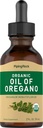 Piping Rock Oil of Oregano Organic Liquid Drops TENIDO 2 fl oz TENIDO CON Aceite de Oliva Virgen Extra.