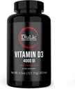 Dulàc - Vitamina D3 4000 Suplemento UI, promueve la absorción de calcio y fósforo, apoya los huesos, dientes, musculos &amp; sistema inmunológico, 365 tabletas, hechas en Italia