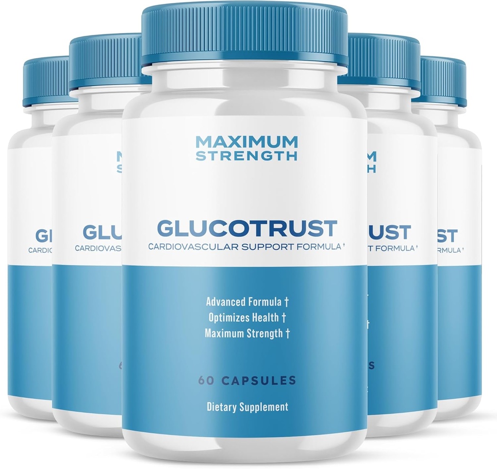 Laboratorios de arca (5 Pack) Glucotrust Advanced Formula Supplement Capsules - Gluco Trust Max Capsules Maximum Strength Support Supplement Pills (300 cápsulas)
