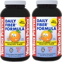 Yerba Prima Daily Fiber Formula 16 oz (Pack of 2) - Premium Dietary Fiber Supplement, Non-GMO, Gluten Free, Made in The USA, Orange Flavor