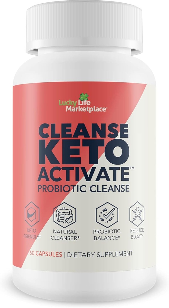 CLEANSE KETO ACTIVATE - KETO CLEANSE for WOMEN & MEN - HELP FLUSH TOXINS &amp; IMPURITIES - PROMOTE REGULARITY - AID DIGESTION " DETOX - KETO CLEANSE " DETOX - SUPPORT HEALTHY BODY FUNCTION - BOOST ENERGY