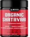 6in1 Shatavari Powder Organic - Blended with Shatavari Root, Bacopa Monnieri, Ashwagandha Root, Vitex Berry, Fenugreek " Black Pepper - Supports Rejuvenation, Promotes Energy & Vitality - 4 Oz