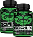 Testosterone Booster Suplemento para Hombres - Goril X Workout Male Enhancing Pills 1000mg - Aumento de tamaño, fuerza &amp; energía - con Horny Goat Weed, Tongkat Ali & Tribulus Terrestris - 60 cápsulas (2pk)