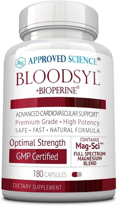 Sangre de la Ciencia Aprobado - Apoya Flujo de la Sangre - Hawthorn Berry, Magnesium, BioPerine - Vegan - 180 cápsulas - Pack de 1