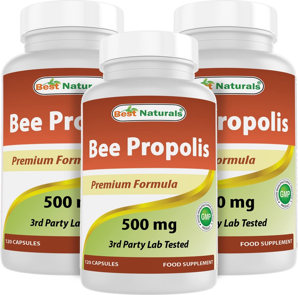 Mejores Naturales Bee Propolis 500 mg 120 Capsules (120 Conde (Pack of 3))