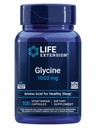 Glicina de extensión de vida, 1000 mg, Aminoácidos que promueve el sueño saludable, libre de gluten, no GMO, vegetariano, 100 cápsulas