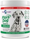 Vital Planet - Flora Dog Probiotic Powder Supplement with 20 Billion Cultures and 10 Strains, High Potency Immune and Digestive Support Probiotics for Dogs, 7.84 oz., 222 Grams, 60 Servings