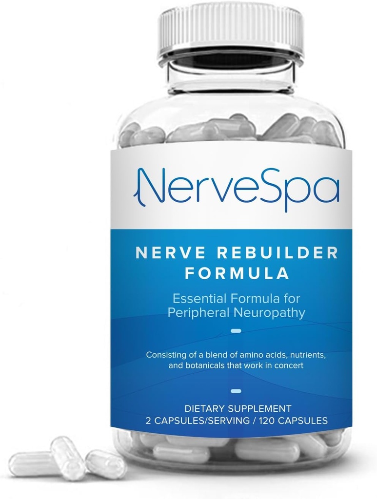 M PAIN MANAGEMENT TECHNOLOGIES Nerve Support Supplement - Nitric Oxide/L-Arginine - Legs de mano de pies Toe Maximum Strength Nerve Support Fórmula 120 Caps