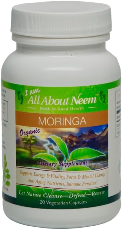 Moringa Leaf capsules Organic American Grown 400 mg 120 Ct Energy & Metabolism Booster Made in America