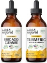 Wild &amp; Organic Uric Acid Cleanse Tincture 4 fl oz &amp; Turmeric Tincture 4 fl oz