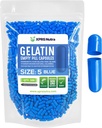 XPRS Nutra Size 5 Empty Capsules - 500 Cuentas Muy Pequeñas Gelatina Capsules - Pills DIY Capsule Filling - Fillable Pill Gel Caps for Do-It-youself Vitamin Supplements (Blue)