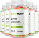 (5 Pack) Super Health Hemp Gummies - Fórmula Oficial - Super Health Gummies Extra Strength with 25mg Por Gummy and 1500mg per Bottle, Assorted Flavors Gummies Maximum Strength New 2023 (300 Gummies)