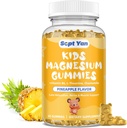 Magnesio Gummies para niños - Suplemento de Citrato de Magnesio con Vitamina B6, L-theanina, Chamomile &amp; Lemon Balm - Magnesio calma para adultos y niños