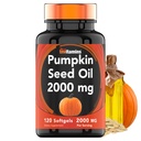 tnvitamins Pumpkin Seed Oil - 2000 mg Per Serving x 120 Softgels | Pumpkin Seed Oil Extract Supplement for Hair Growth and Bladder Control* | Non-GMO