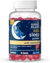 Mami's Bliss Kids Sleep Melatonin Gummies, Free of Artificial Colors, Flavors, o Gelatin, Strawberry Flavor, Age 3+ (60 Gummies)
