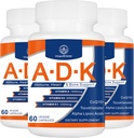 Suplemento de vitaminas ADK 20000 UI - Vitaminas de alta potencia A, D3 y K1 para el corazón, la salud ósea y el apoyo inmunológico Vitamina ADK 180 cápsulas