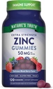 La verdad de la naturaleza Zinc Gummies for Adults ← 50mg tención 120 Conde fort Vegan, Non-GMO &amp; Gluten Suplemento gratuito ← Mixed Berry Flavor