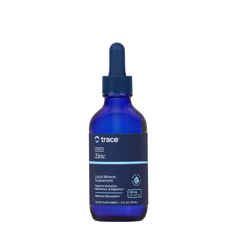 Trace Minerals Ionic Zinc - Ionic Zinc Supplement for Immune Support - Digestion, Growth & Skin Health Support - Chloride & ConcenTrace - Highly-Absorbable Drops - 2 fl oz (48 Servings)