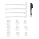 Universal BTE Hearing Aid Eartips Domes Set - Incluye 9 Plugs de oído de sola capa, 4 Tubos de sonido y 1 cepillo de limpieza