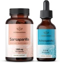 HerBAMAMA Sarsaparilla y Ashwagandha Kit - Bundle of 1000 mg Sarsaparilla Root Capsules " Ashwagandha Root Tincture 2 fl oz - Vegan, Non-GMO, Sugar " Alcohol-Free - 2 Pack