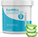 EarWELL por VetWELL Perro Ear Wipes - Otic Cleaning Wipes for Infections and Controlling Ear Odor en Mascotas - 100 Cuenta