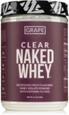 Nutrición NAKED Clear Desnudo Isolate Protein Powder, Grape Flavor, Iso Protein Powder, No Gmos O Sweeteners artificiales, Gluten-Free, Soy-Free - 28 Servimientos