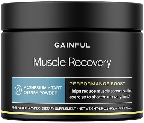 Gainful Recovery Boost Powder - Mejorar la recuperación del músculo, reducir la sensación " promover el sueño relajante naturalmente, 1.76oz