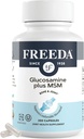 FREEDA Glucosamine MSM – Vegan Joint Flexibility & Mobility Supplement – Vegetarian Glucosamine Without Shellfish – Supports Joint Function – Third-Party Tested – (250 cápsulas)