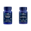 Life Extension Rhodiola and Ashwagandha Extract Bundle, Rhodiola rosea and ashwagandha Supplements, 60 Capsules Each